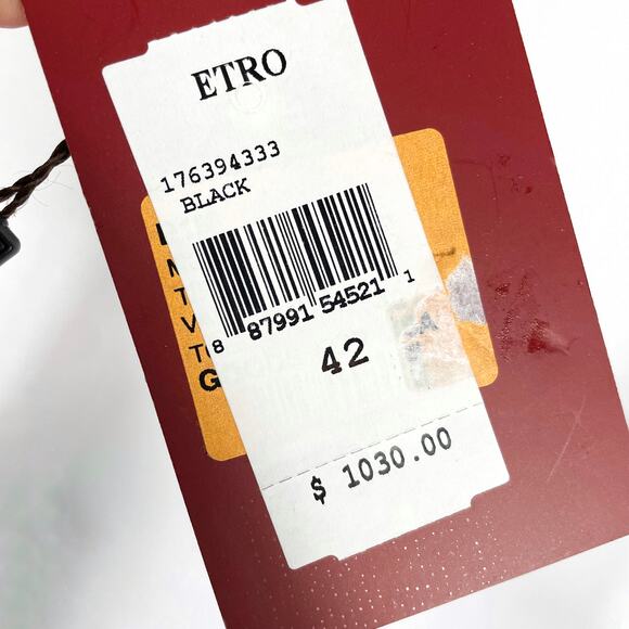 ETRO Floral Pants Set Black Silk 2pc One Shoulder Top Wide Leg Sz 42 IT / M - Picture 15 of 15